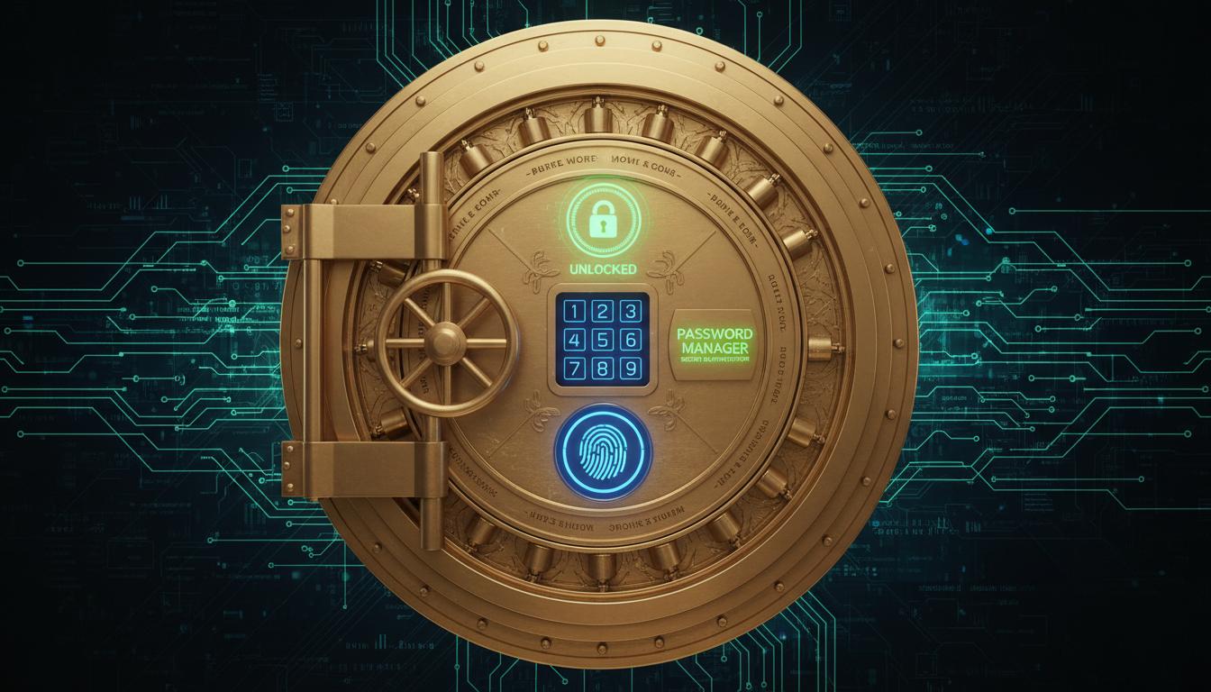 Chrome 密码管理器安全保护示意图